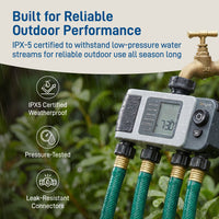 B-hyve XD 4-Outlet Smart Hose Faucet Sprinkler Timer with B-hyve Smart Gen 2 Hub | 24639