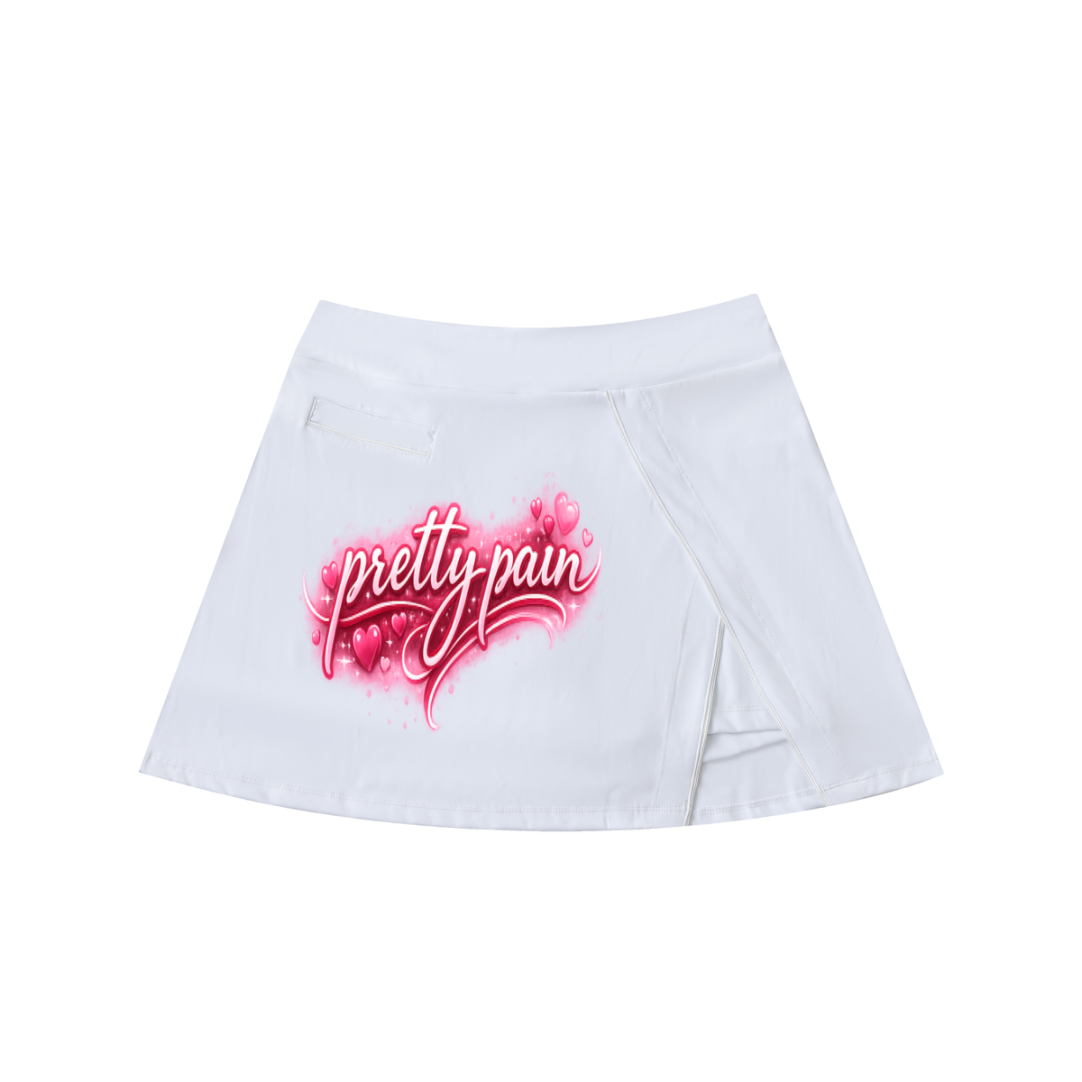 PRETTY PAIN High-Waist Pocketed A-Line Skirt