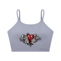 PRETTY PAIN Spaghetti Strap Yoga Sports Bra
