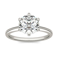 2.00 CTW AGI Certified Lab Grown Diamond Solitaire Engagement Ring – G-VS Clarity, 14K White Gold