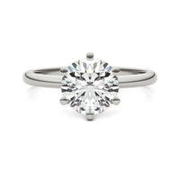 2.00 CTW AGI Certified Lab Grown Diamond Solitaire Engagement Ring – G-VS Clarity, 14K White Gold