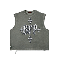 CHROME Distressed Grommet Eyelet Tank Top