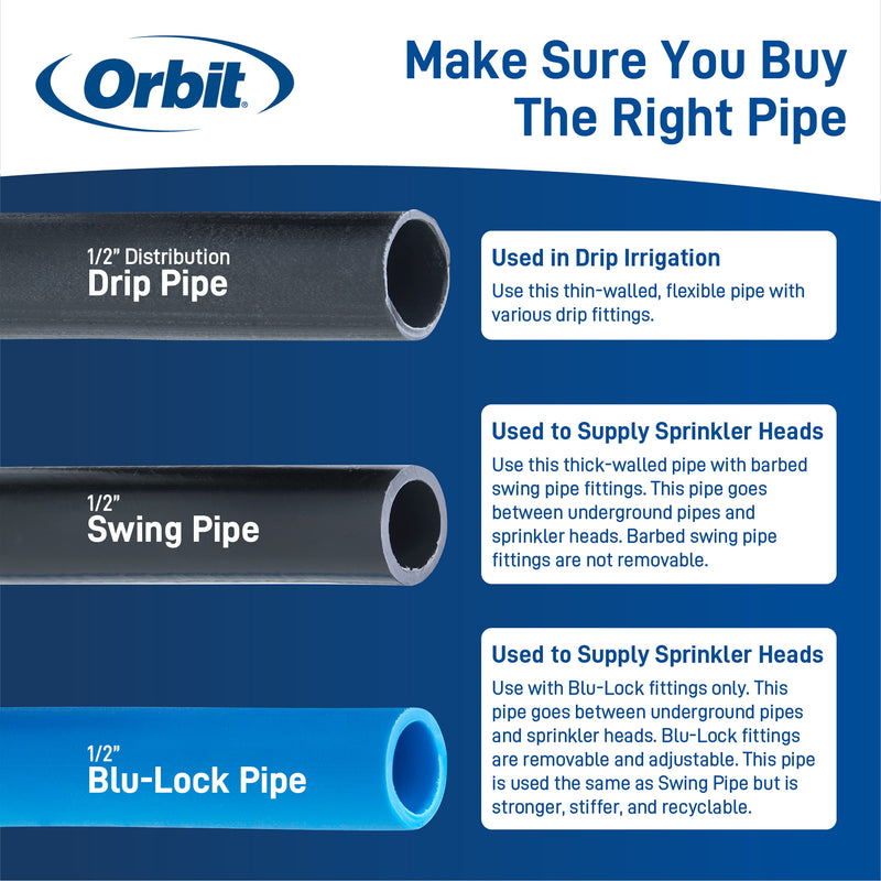 1/2" x 100' Drip Blank Distribution Tubing Black | 67346