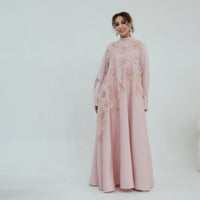 3D Floral Beaded Maxi Dress(MA445)