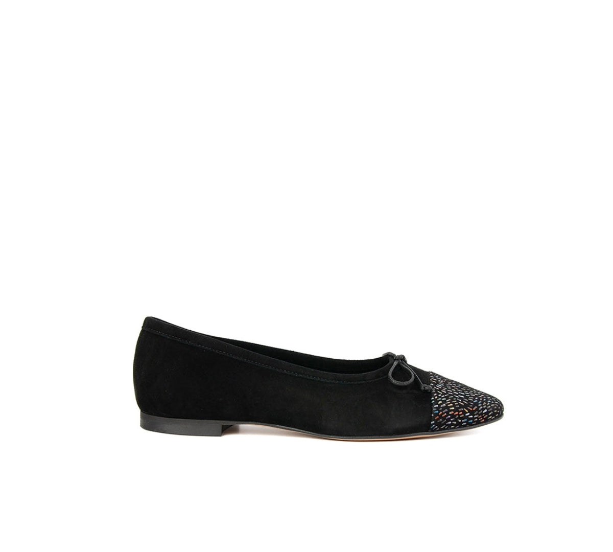 Handmade Menina Step Amelie Speckle shoes in neutral tones with speckled pattern, showcasing stylish footwear design.