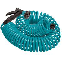 50' Blue Coil Hose w/8-Pattern Plastic Nozzle 27436