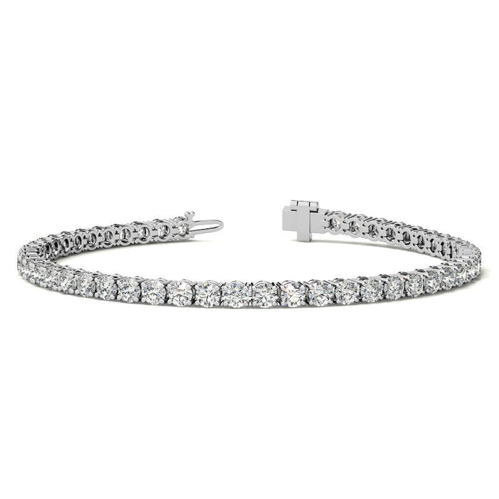 8.5 CTW Lab Grown Diamond Tennis Bracelet in 14kt White/Yellow Gold (G/VS) AGI Certified
