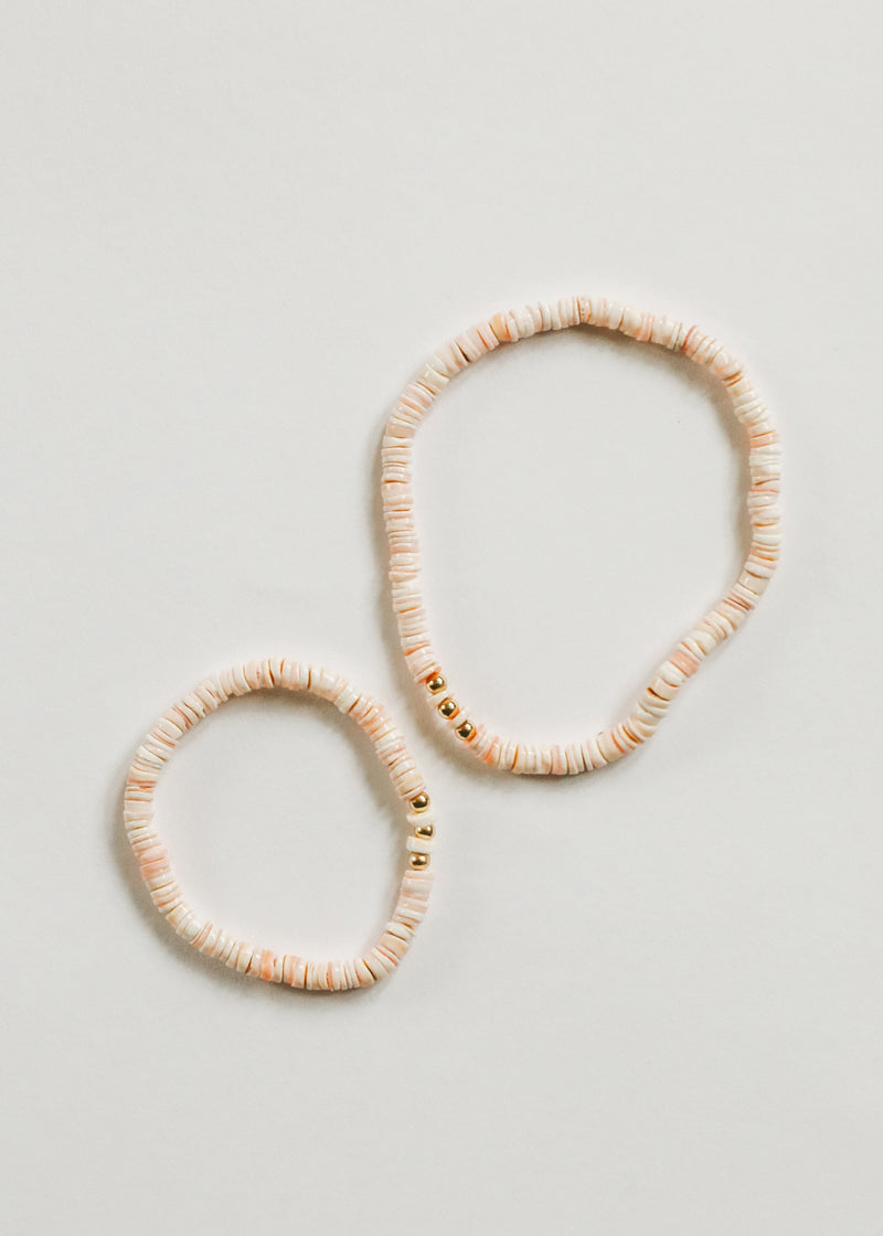 Pure Sea Shell + 14k Gold Filled || Stretch Anklet or Bracelet