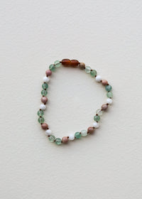 Fluorite + Moonstone + Rhodonite || Natural Gemstone Anklet or Bracelet