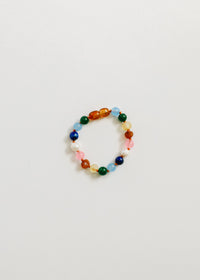 Raw Baltic Amber and Pearl Bracelet + Sweet Pink Gemstones