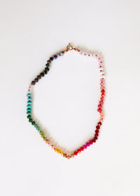 Natural Gemstone Necklace + 14k Gold Filled Toggle : Paradise