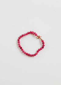 Pink Jade + 14k Gold Filled Toggle || Gemstone Bracelet or Anklet