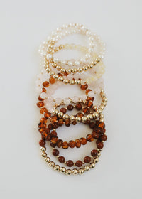 Red Jasper : 14k Gold Filled Sun + Moon || Stretch Bracelets