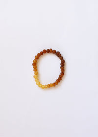 Raw Baltic Amber + Sunflower || Adult Bracelet