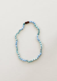 Amazonite + Aquamarine + Fluorite || Gemstone Necklace