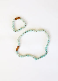 Pure Gemstone + Amazonite || Anklet or Bracelet