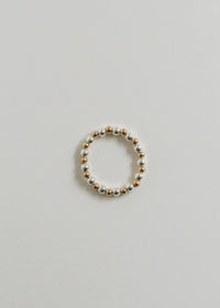 Sterling Silver + 14k Gold Filled || Beaded Stretch Ring
