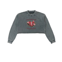 “She Survived Still Blooms” Cropped Sweatshirt