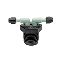 1/2" MPT x 1/4" Barb 2-Port Full Flow Drip Manifold 67035