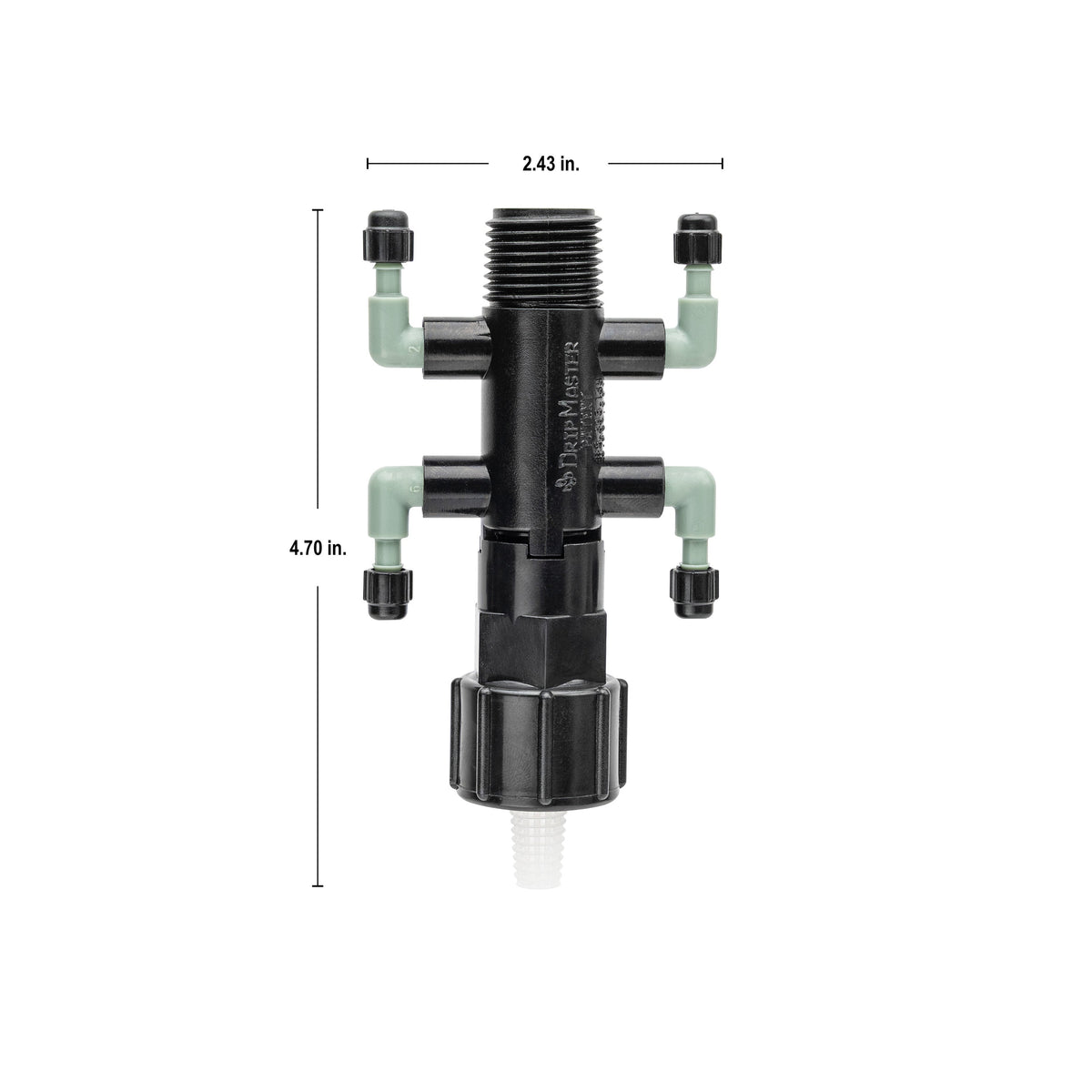 1/2" FPT x MPT x 1/4" Barb 4-Port Drip Manifold 67060