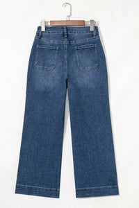 Ashleigh Blue Cropped High Rise Wide Leg Jeans