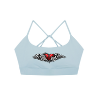 PRETTY PAIN Strappy Criss Cross Yoga Sports Bra