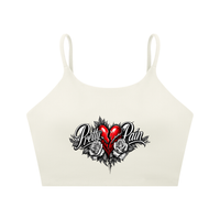 PRETTY PAIN Spaghetti Strap Yoga Sports Bra