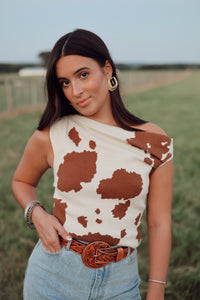 The Athens Top in Animal Print EXTRA SMALL