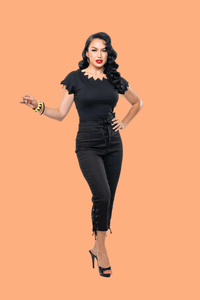LadySplendorClothing Tie Me Up Pants featuring stylish design and comfortable fit, shown in a high-quality image.