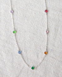 Silver Pop of Color Necklace