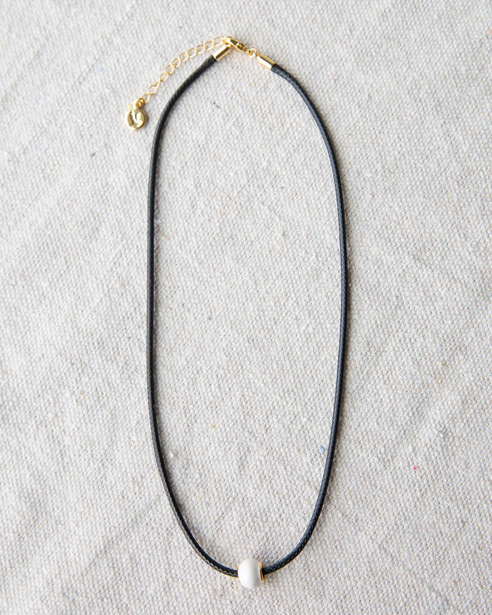 Pearl and Cord Necklace