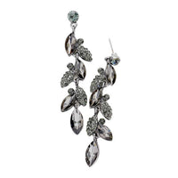 Crystal Marquise Cluster Drop Evening Earrings