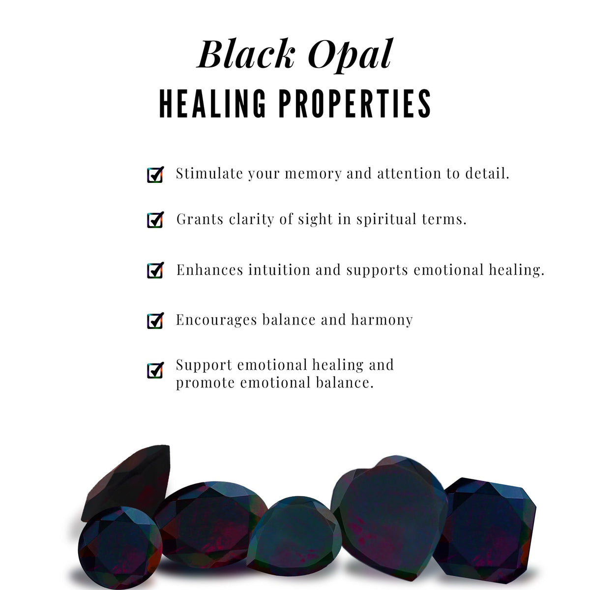 Real Black Opal Round Engagement Ring with Diamond Trio
