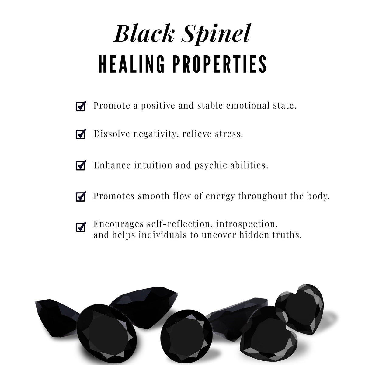 Natural Black Spinel Promise Ring with Diamond Infinity Knot