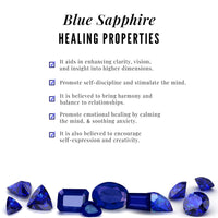 Natural 1 Carat Blue Sapphire Key Pendant Necklace for Women