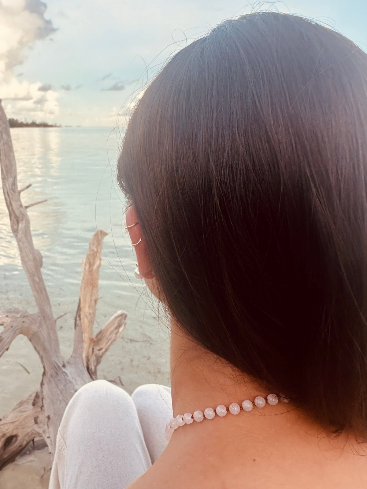 Pure Gemstone + Natural Rose Quartz || Beaded Necklace