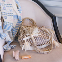 Secret Garden Macramé Tote Bag with Removable Pouch