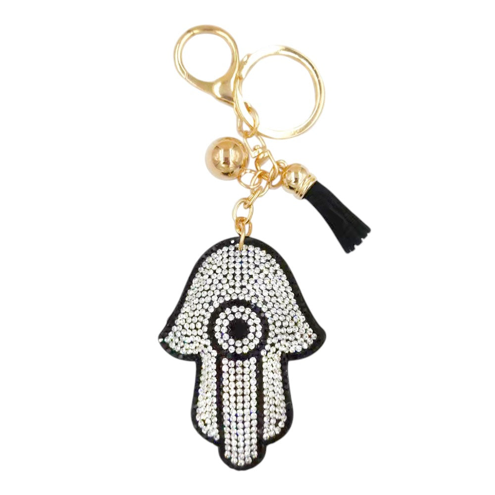 Bling Evil Eye Tassel Bag Charm