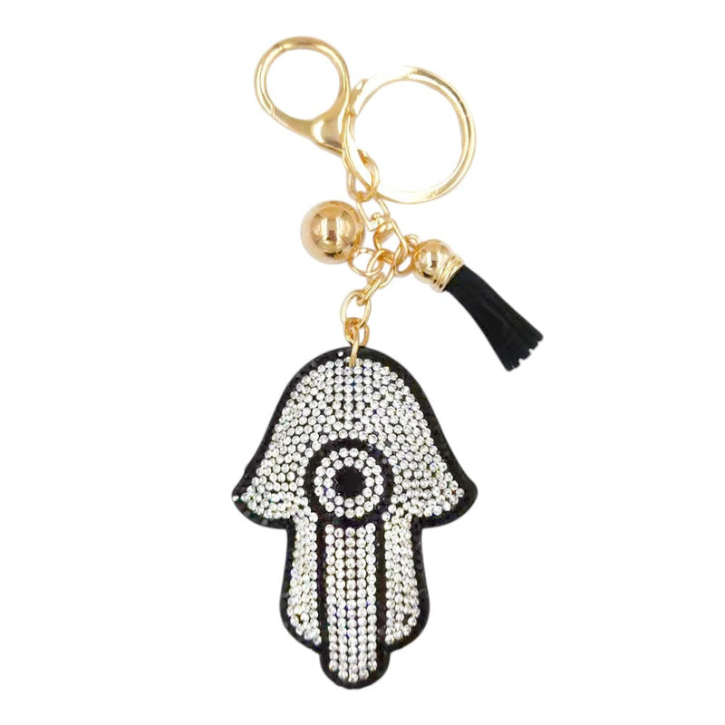 Bling Evil Eye Tassel Bag Charm