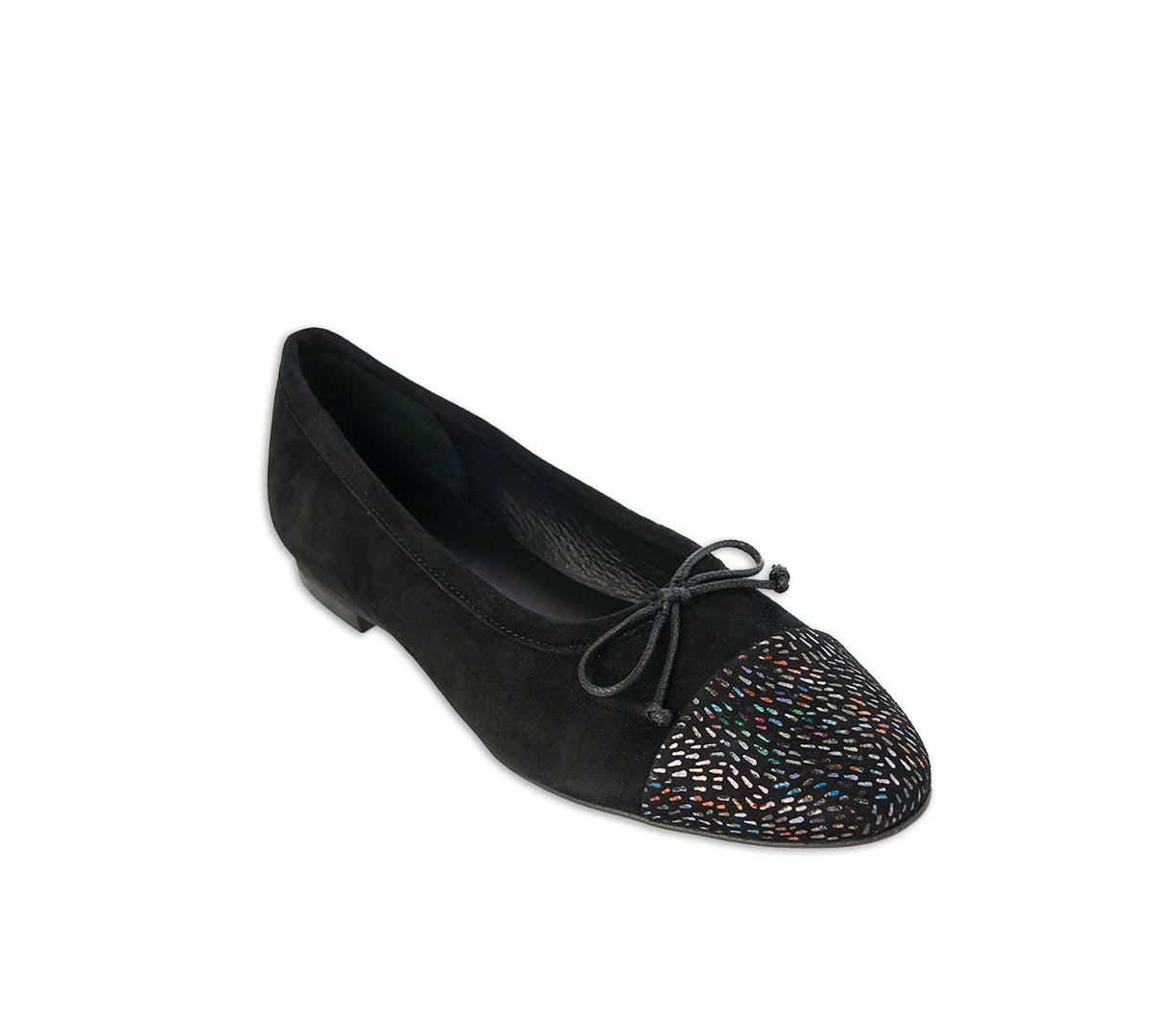 Handmade Menina Step Amelie Speckle shoes with colorful speckled pattern, stylish and comfortable footwear for women.