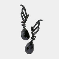 Teardrop Stone Dangle Evening Earrings