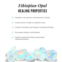 Certified Natural Ethiopian Opal Heart Shaped Engagement Ring with Diamond Halo