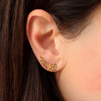 Amour Rose Floral Stud Earrings