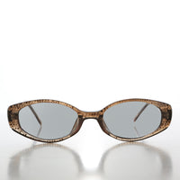 90s Oval Sunglasses with Tinted Lenses - Helena