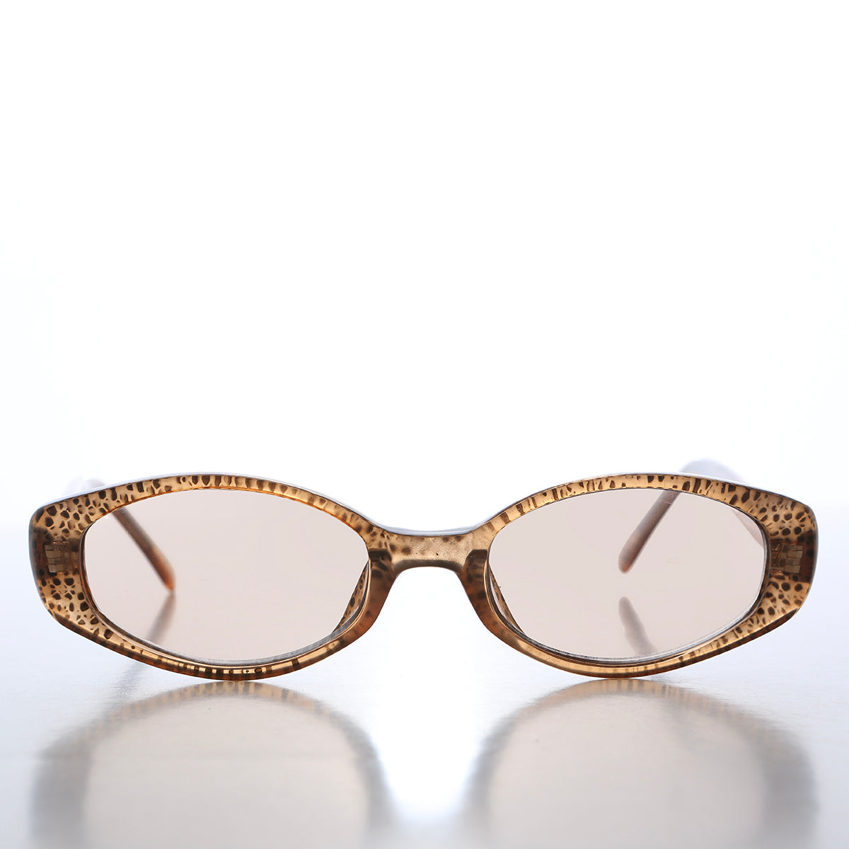 90s Oval Sunglasses with Tinted Lenses - Helena