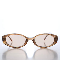 90s Oval Sunglasses with Tinted Lenses - Helena