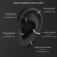 Certified Diamond Helix Huggie Hoop Earring