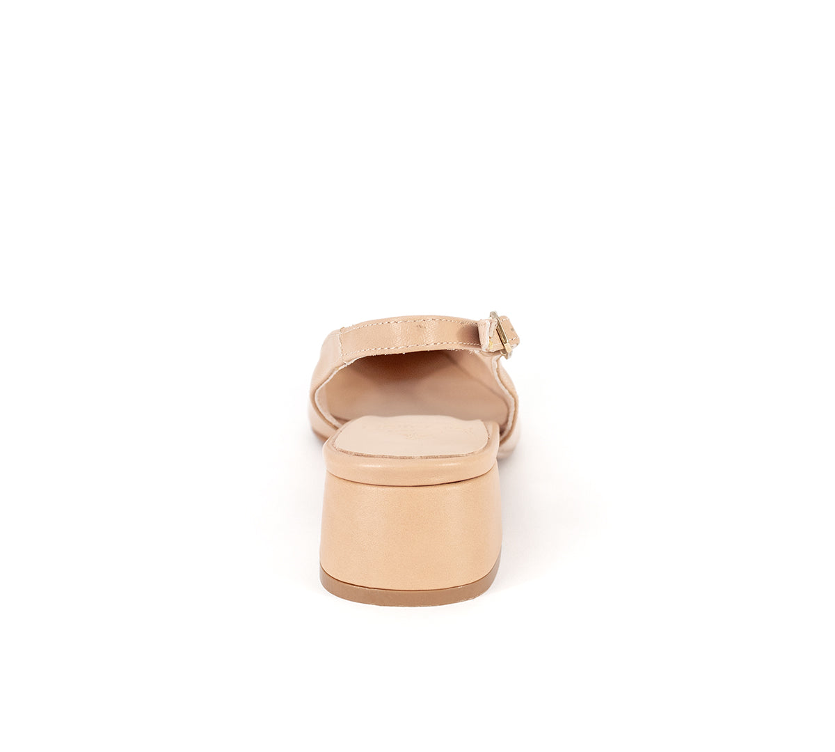 Menina Step Berta slingback nude shoes, handmade in Spain, featuring a sleek design and comfortable fit.