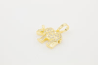 Elephant cubic zirconia pendant in 14K gold-filled jewelry for women, featuring a detailed animal design.