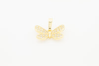 Butterfly cubic zirconia pendant in 14K gold filled jewelry for women, featuring sparkling gemstone details.